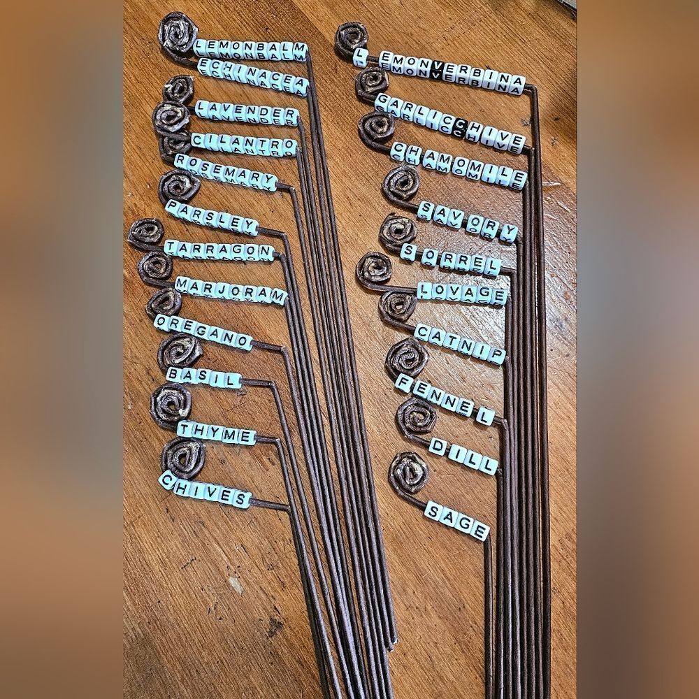 Herb Garden Name Picks, 12 In Tall, Set Of 10 - Picture 3 of 3